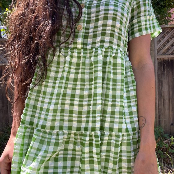 Urban Outfitters Summer Cottagecore Prairie Gingham Dress - Picture 5 of 6